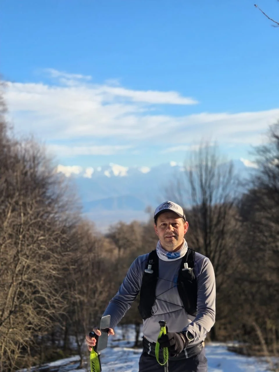 Claude Truter on a mountain training run