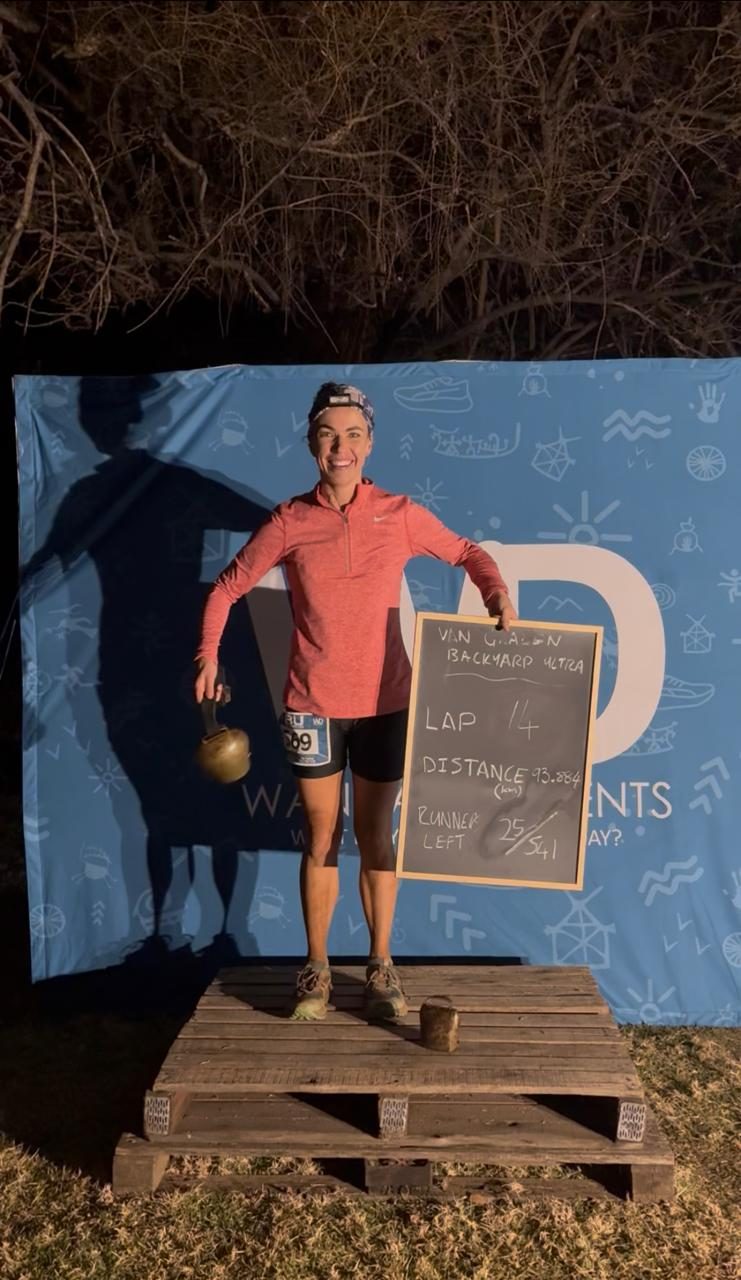 Athlete Christili competing in a Backyard Ultra